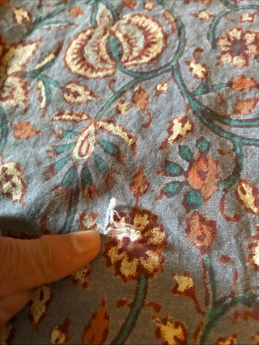 Pottery Barn Dorm Floral Paisley Bedding Duvet Cover Queen